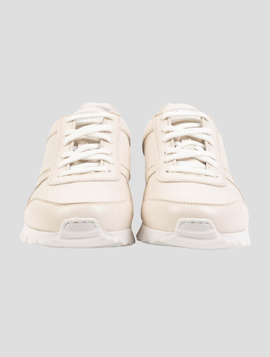 Kiton White Leather Sneakers