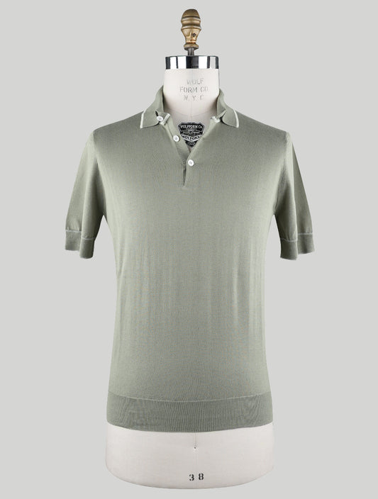 Brunello Cucinelli绿色棉质polo衫