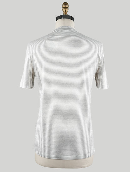 Brunello Cucinelli Bijela siva pamučna lanena majica