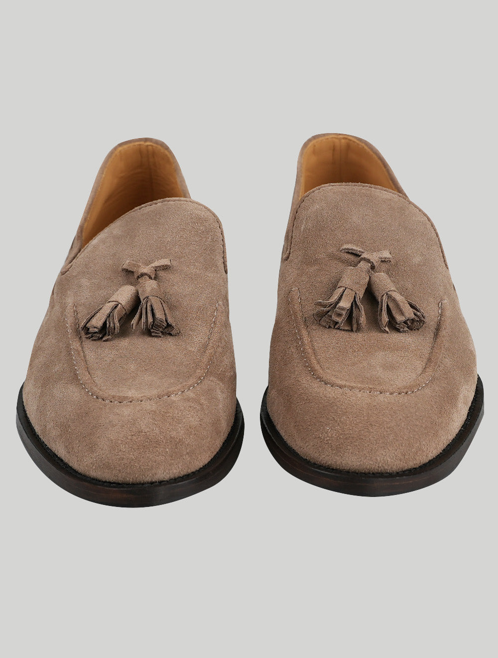 Brunello Cucinelli Beige Leather Suede Dress Shoes