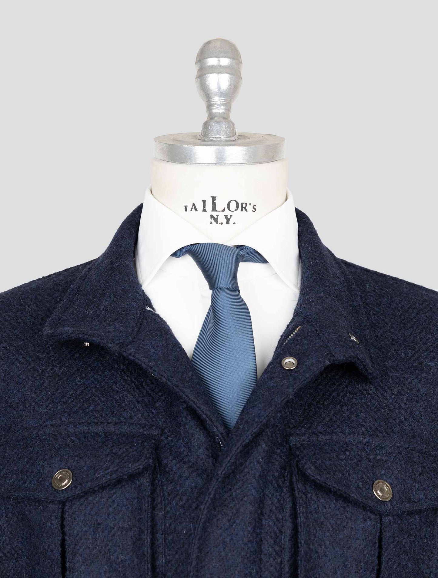 Sartorio Napoli Blue Cashmere Silk Coat