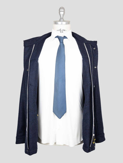 Sartorio Napoli Blue Cashmere Silk Coat