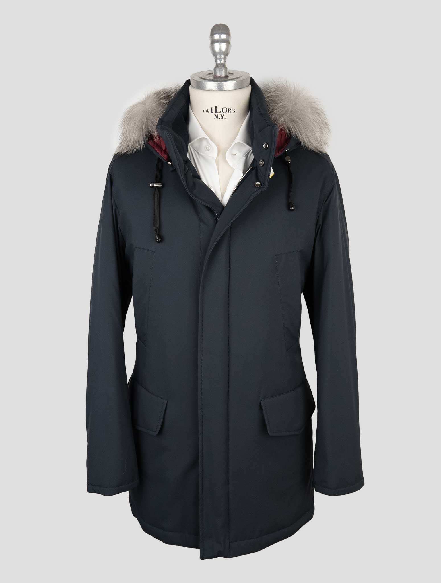 Sartorio Napoli Blue Pl Fox Hoodie Overcoat – 2Men