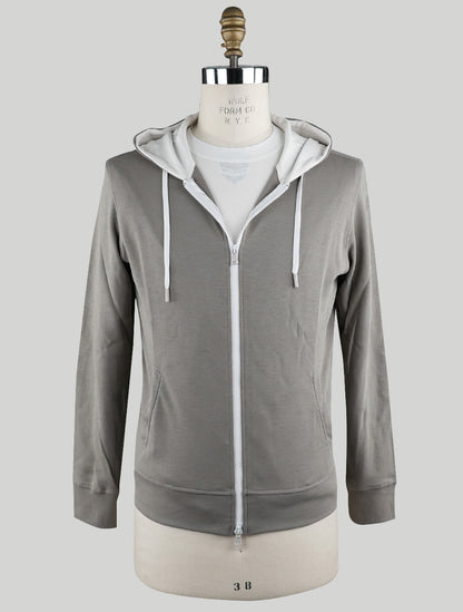 Barba Napoli Taupe Bomull Pa-weater Full zip