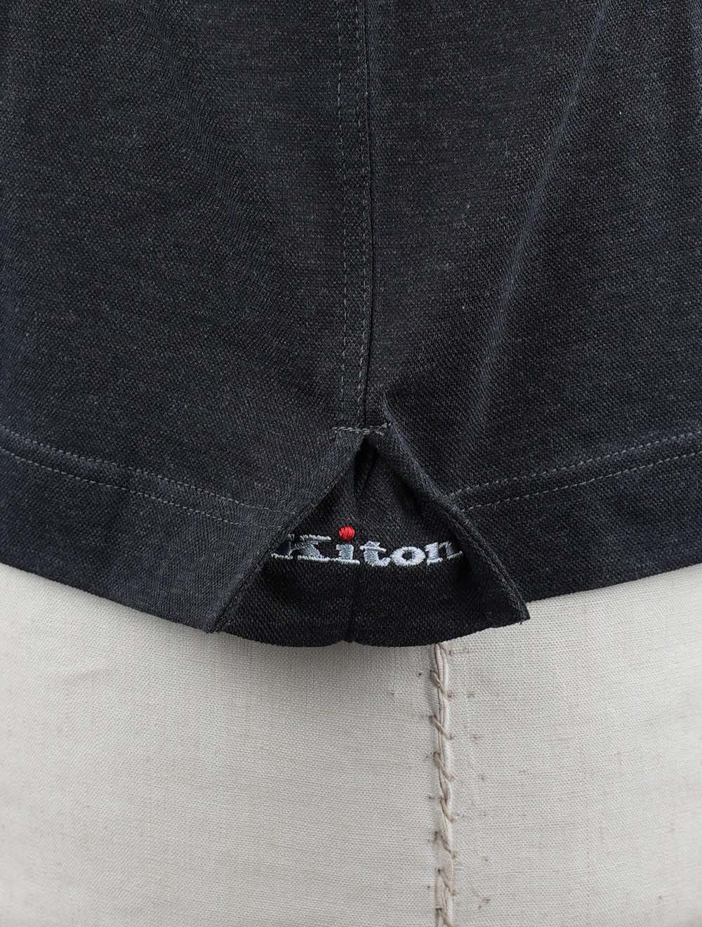 Polo en coton gris Kiton