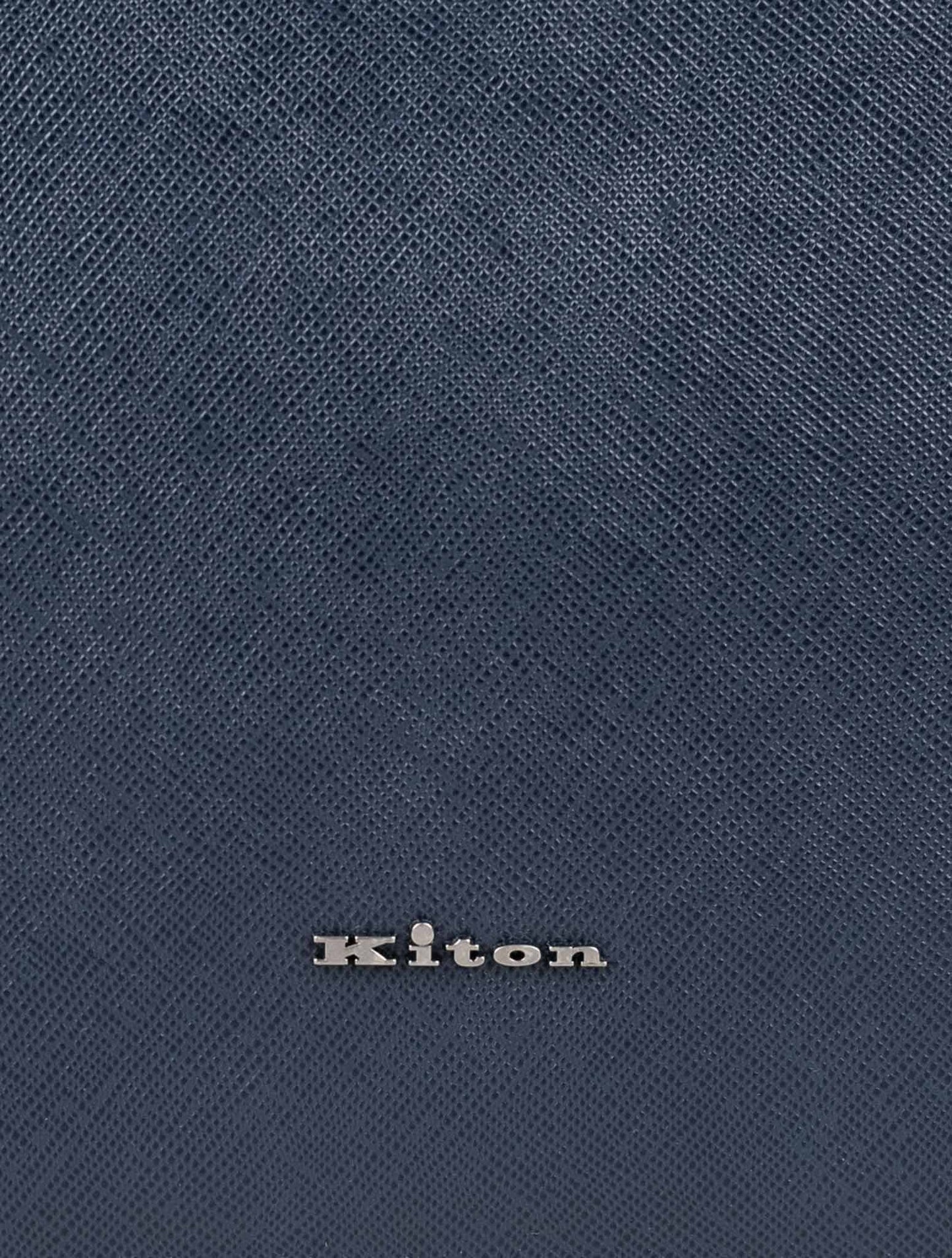 Kiton Blue Navy Leather Document Holder