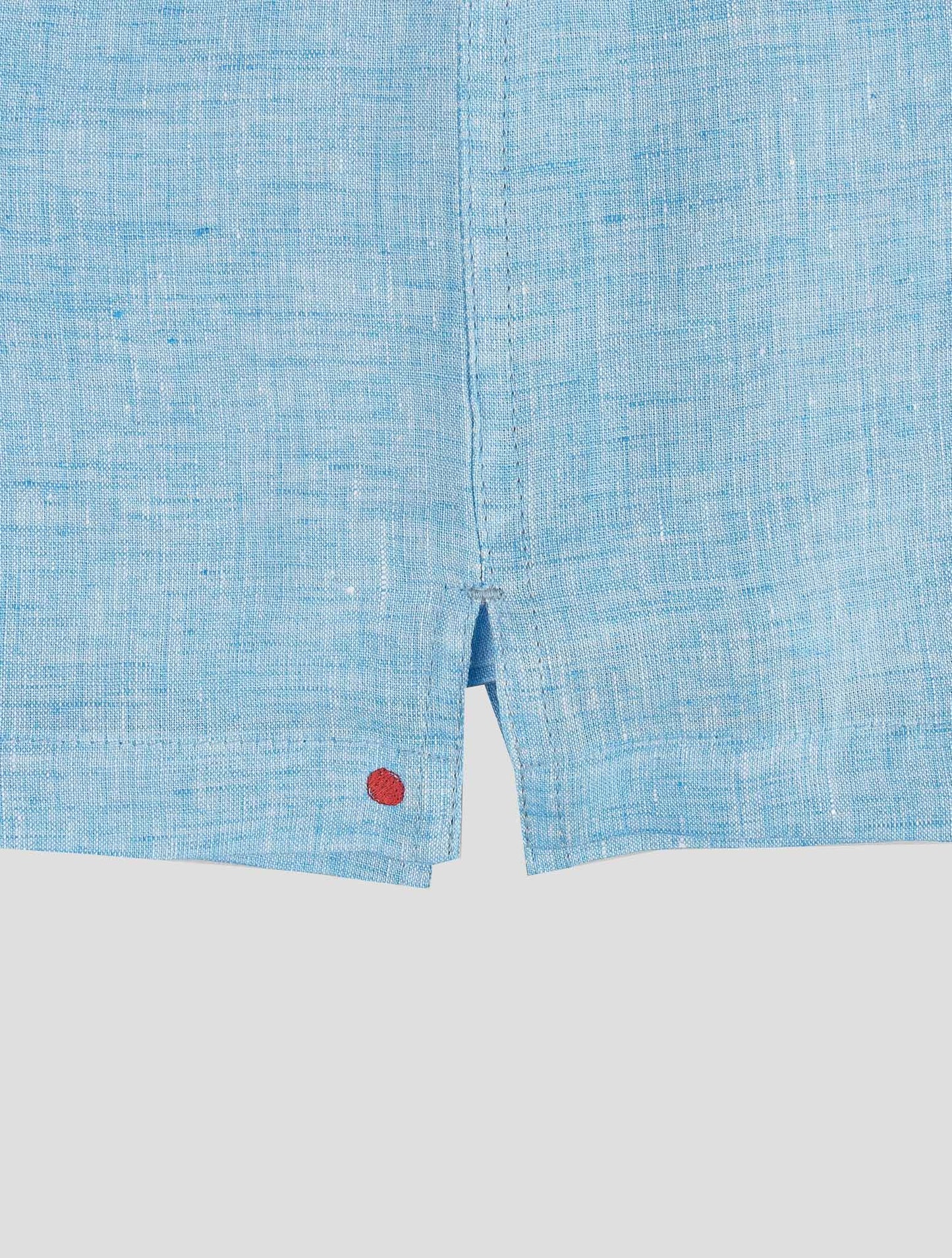Kiton světle modré plátno krátké kalhoty