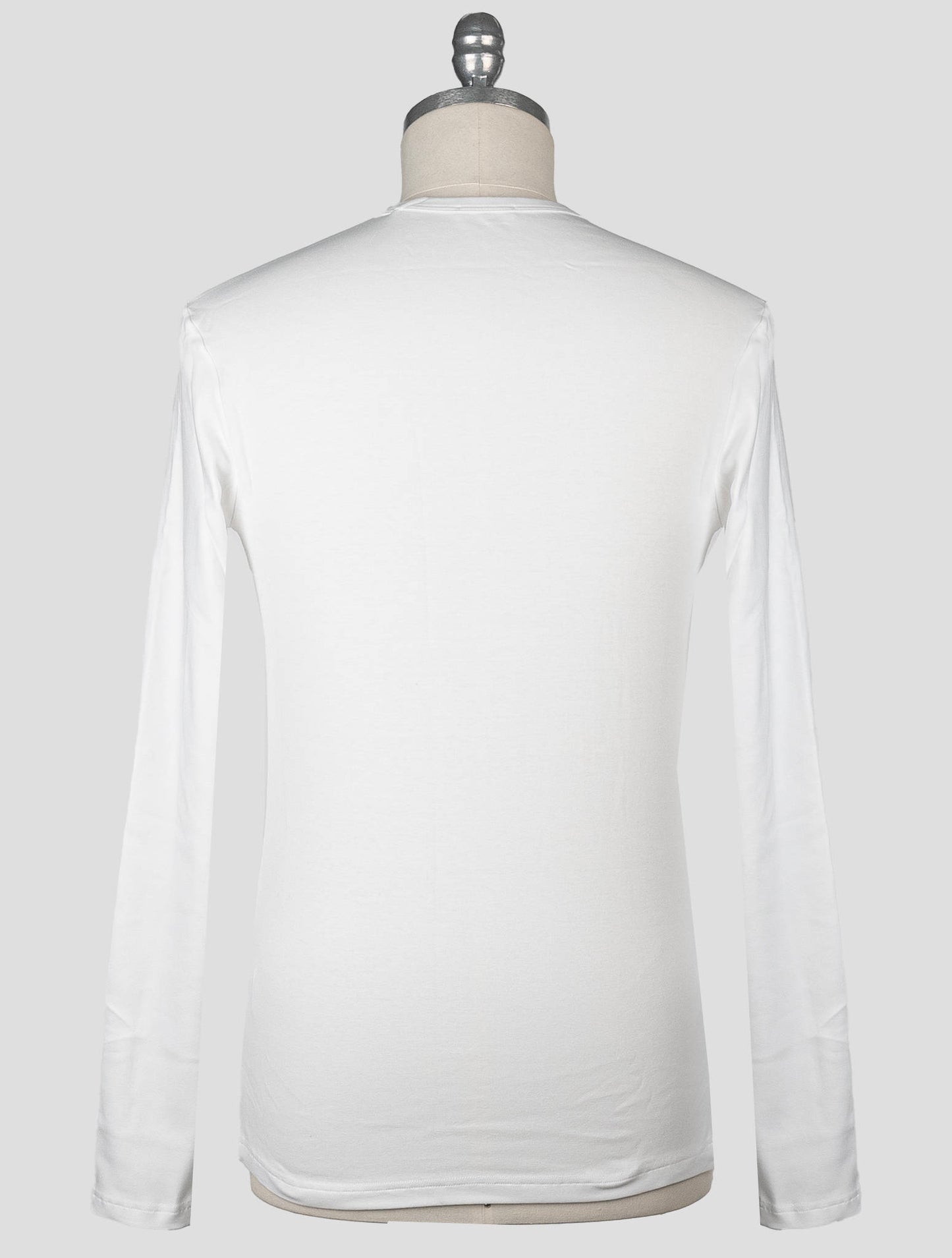 Kiton Bijela pamučna Ea majica donje rublje dugih rukava