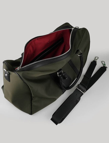 Kiton Green Pl Leather Travel Bag