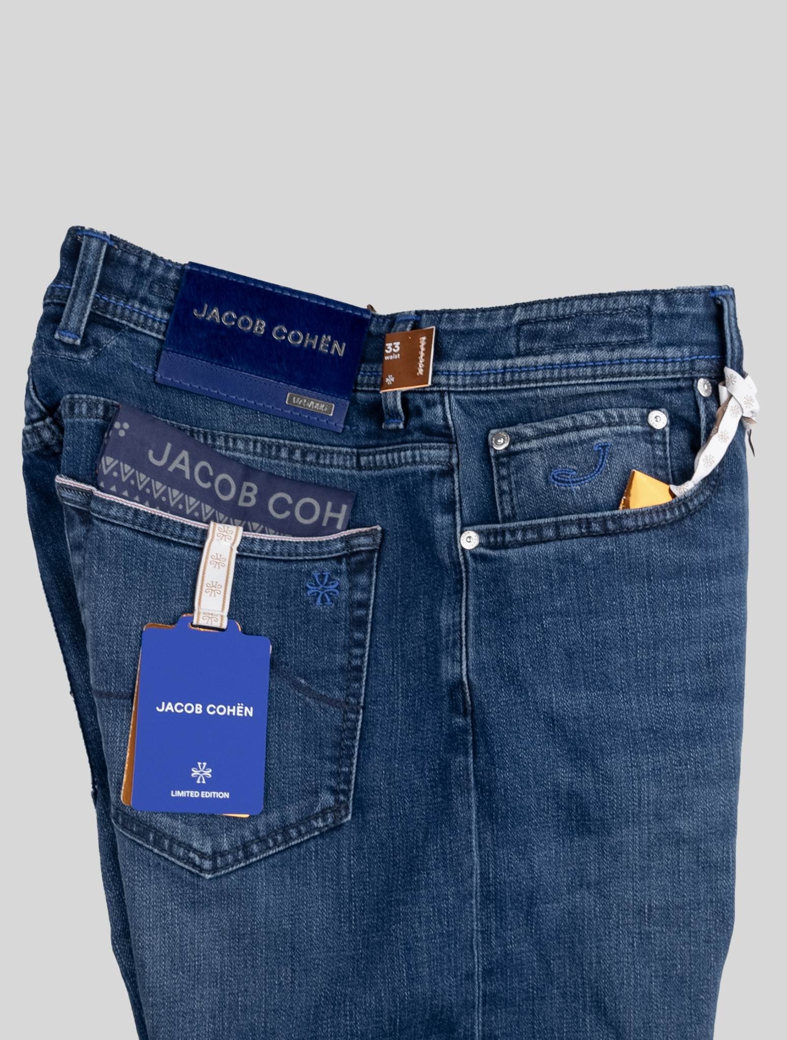 Jacob Cohen Blue Cotton Pl Ea Jeans Limited Edition – 2Men