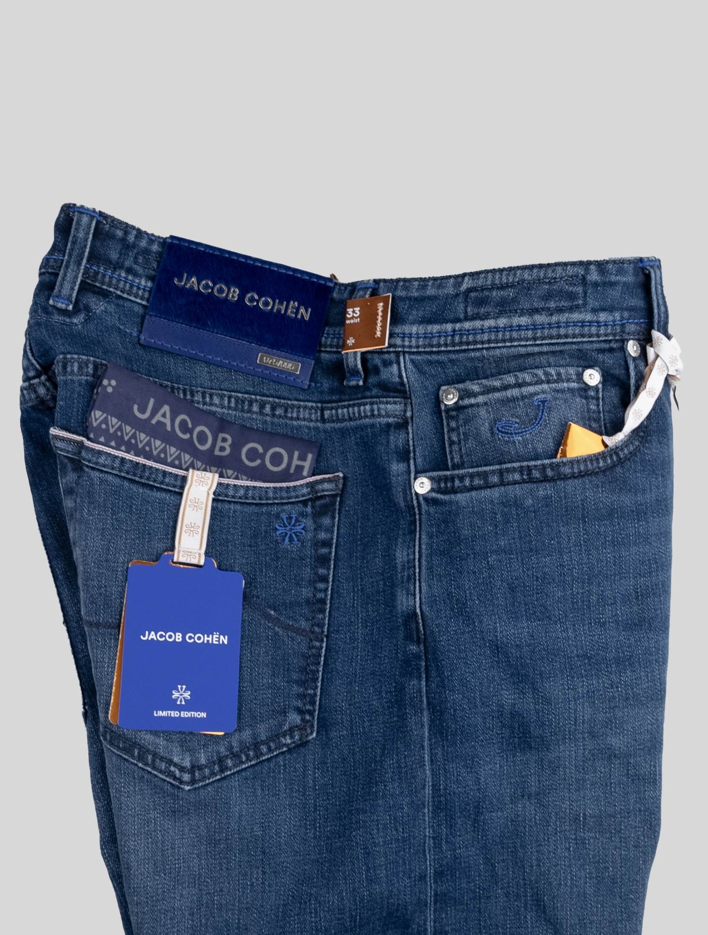 Jacob Cohen Blue Cotton Pl Ea Jeans Édition Limitée