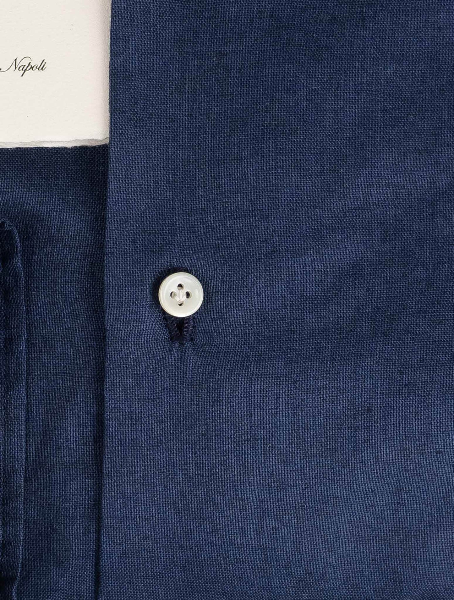 Luigi borrelli mėlynas medvilninis marškiniai