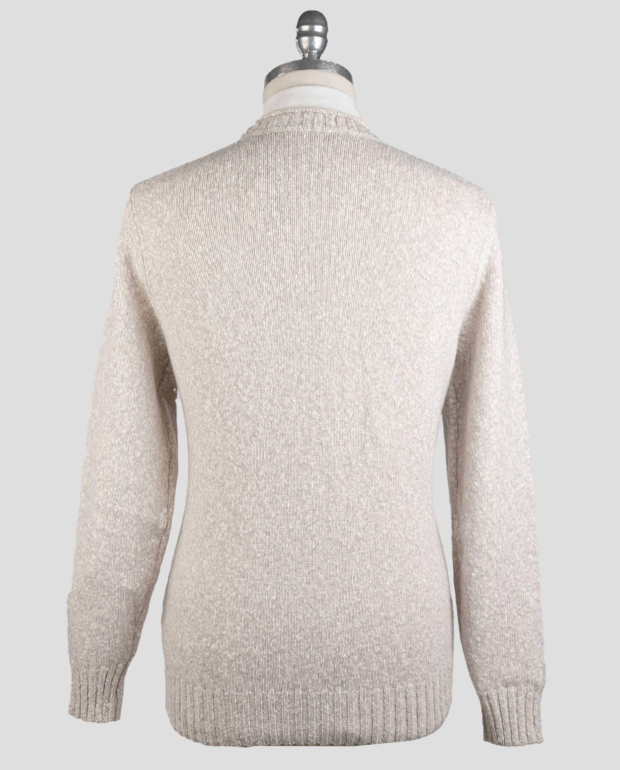 Brunello Cucinelli Jersey con cuello redondo de cachemira en beige