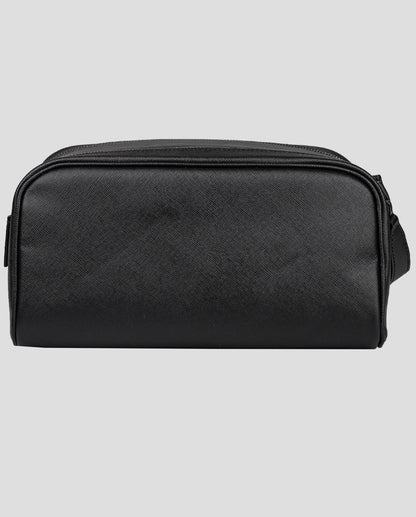 Bolsa de cuero negro Kiton