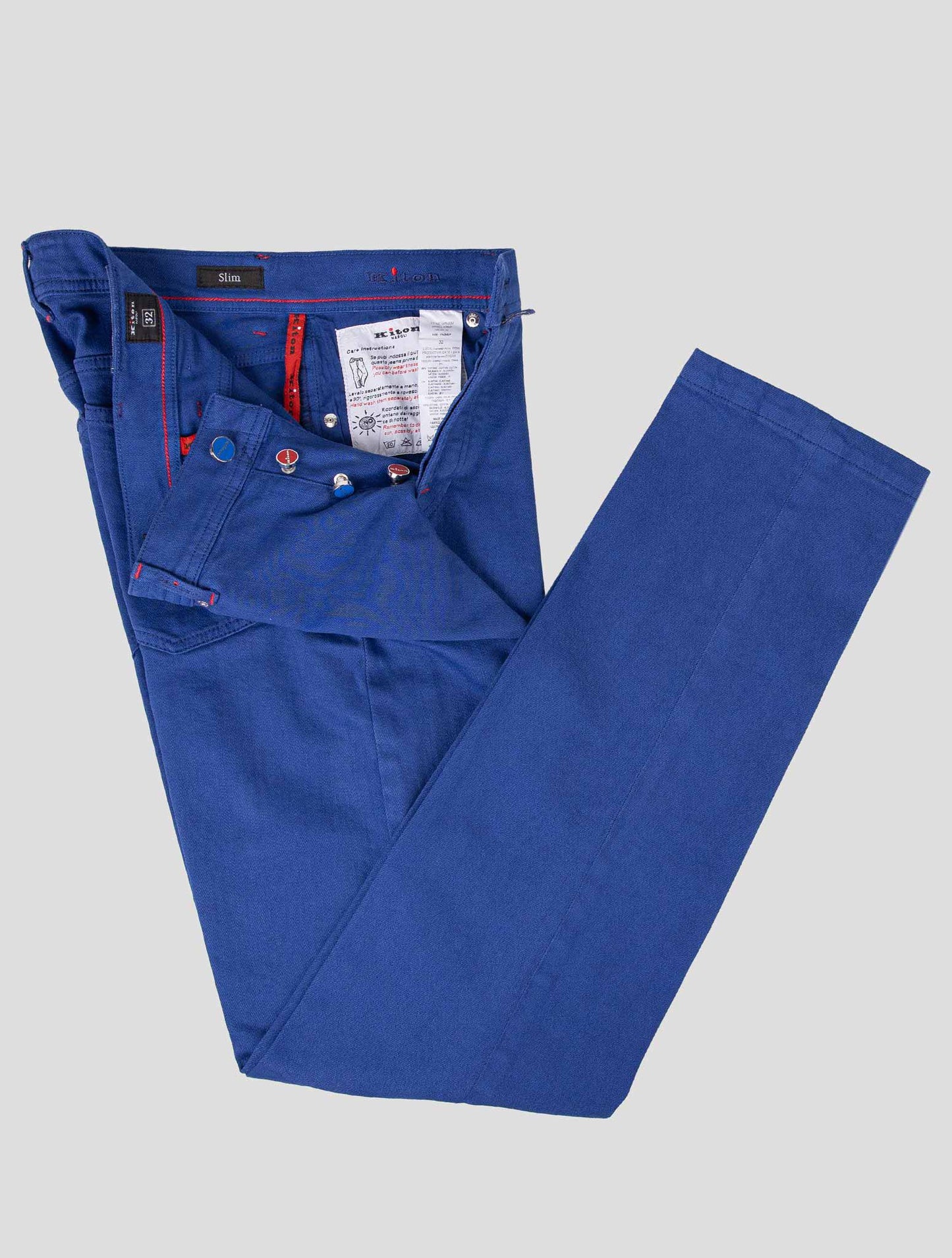 Kiton Blue Cotton Ea Jeans