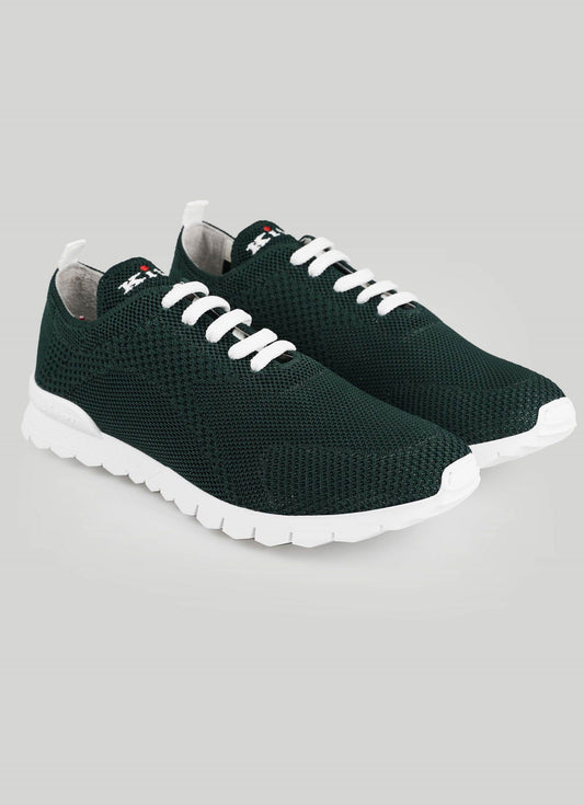 Kiton Green Cotton Ea Sneakers