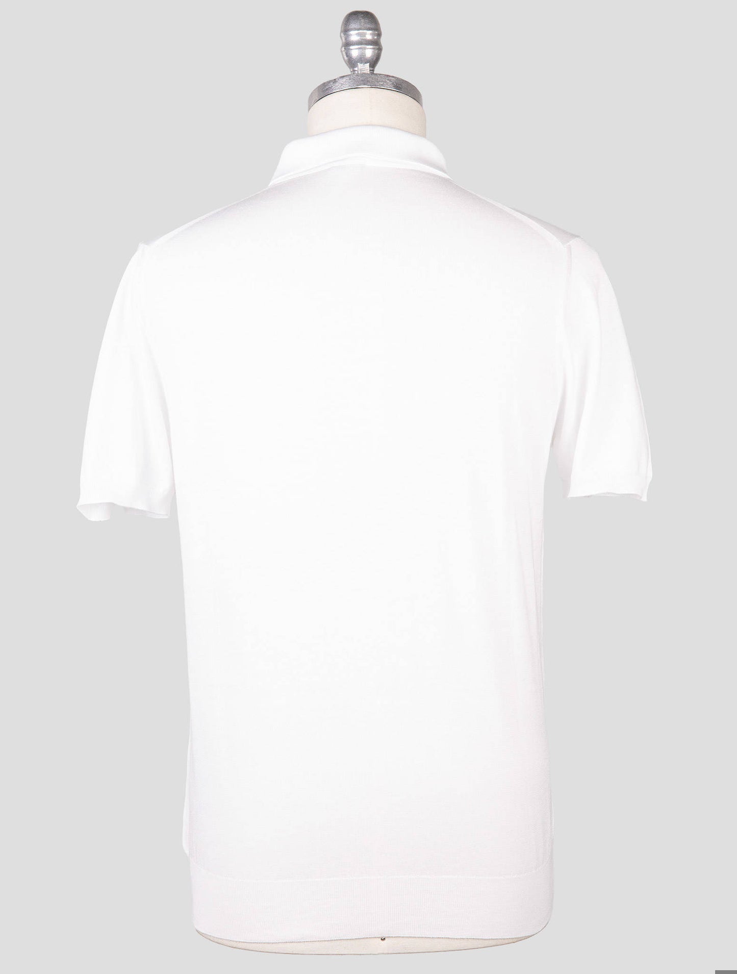 Kiton White Cotton Polo