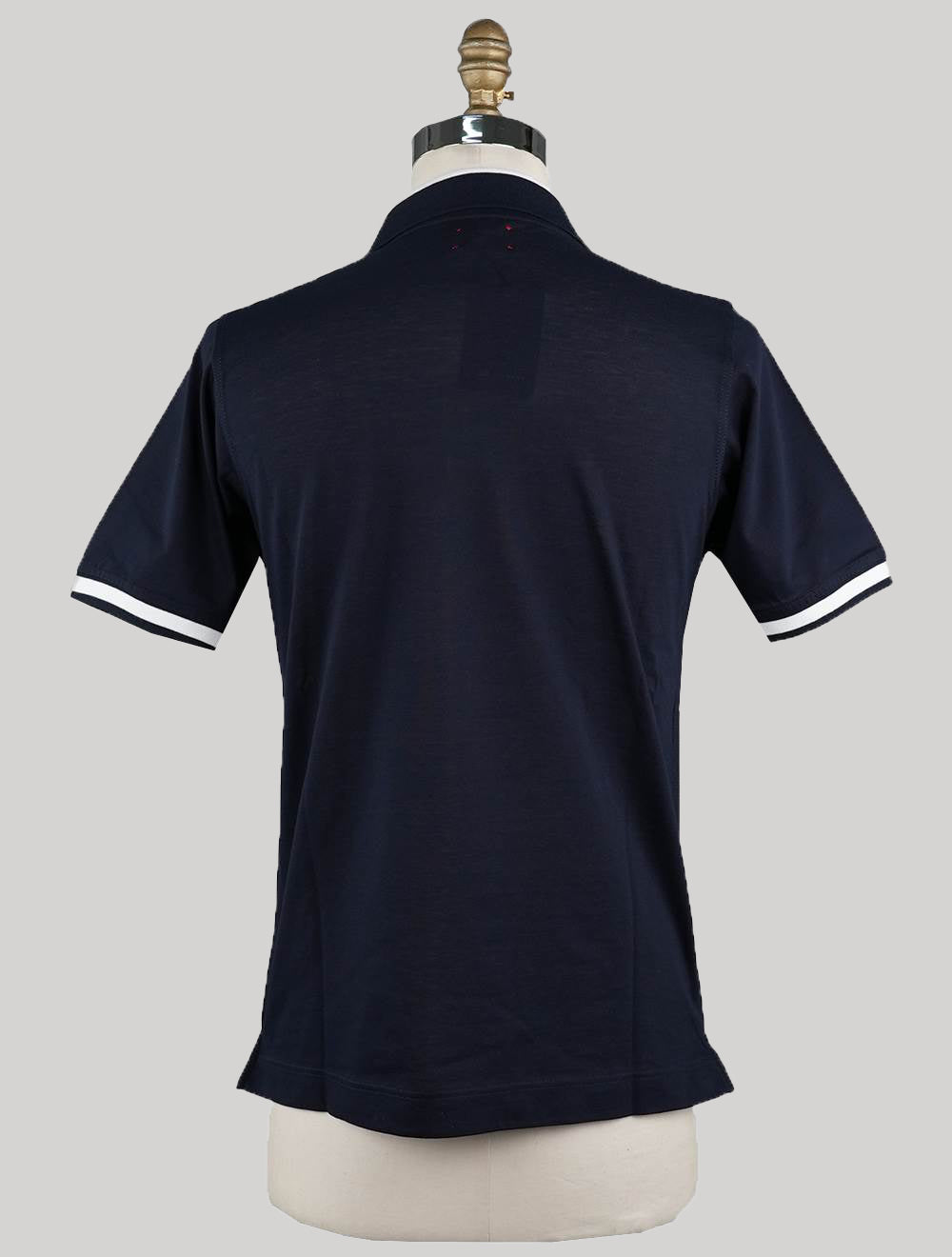 Kiton Blaues Marineblaues Poloshirt aus Baumwolle