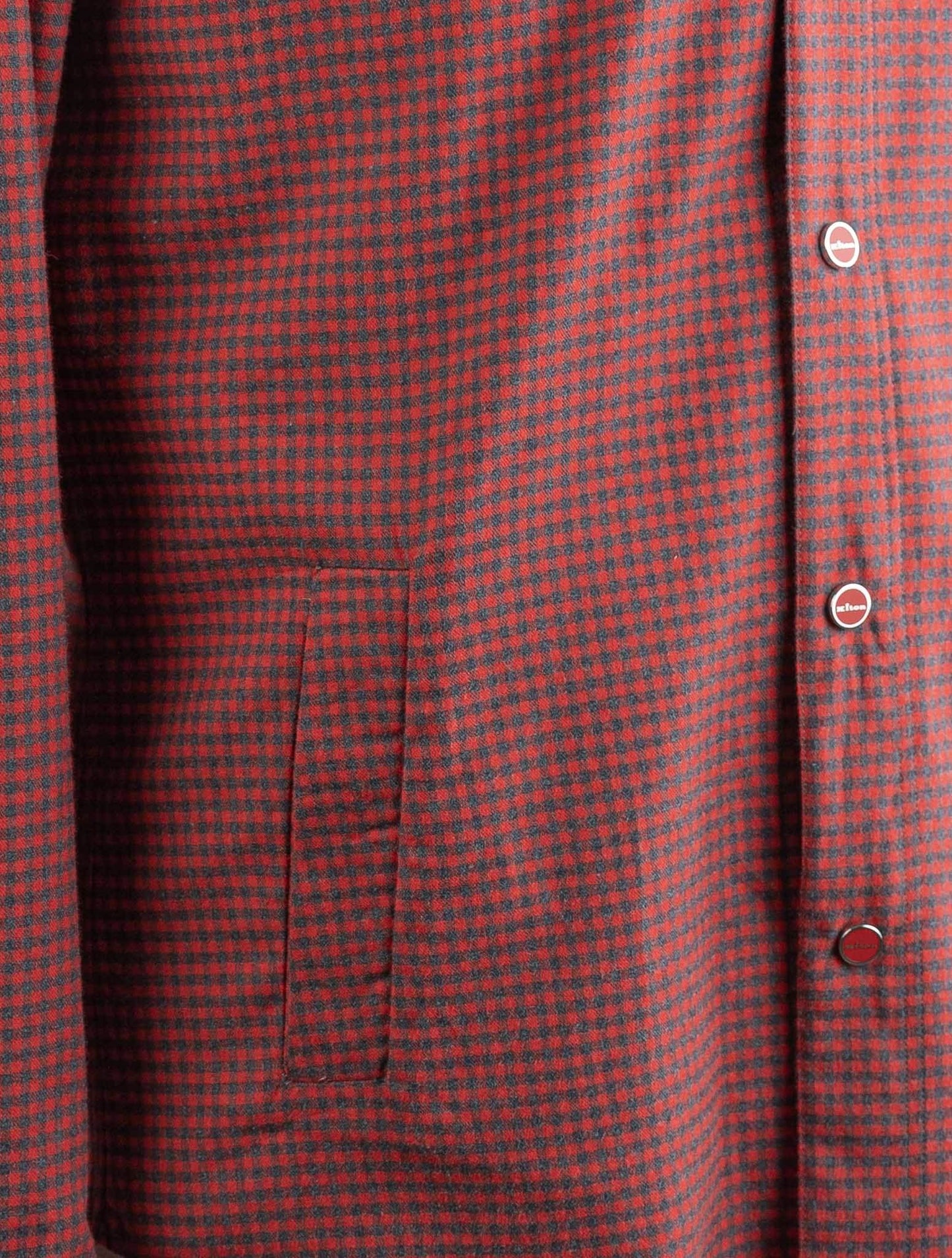 Camisa de algodón Kiton Mariano Rojo Gris