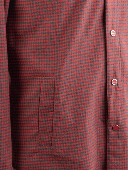 Kiton röd grå bomullskjorta Mariano
