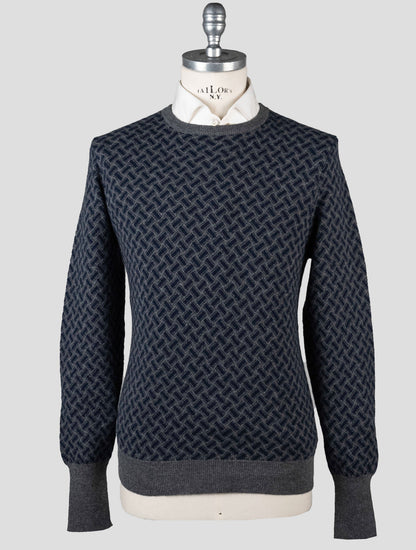 Drumohr Blue Gray Cashmere Sweater Crewneck