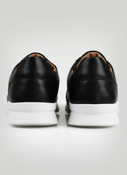 Kiton Sneakers aus schwarzem Lederpelz aus Schaffell