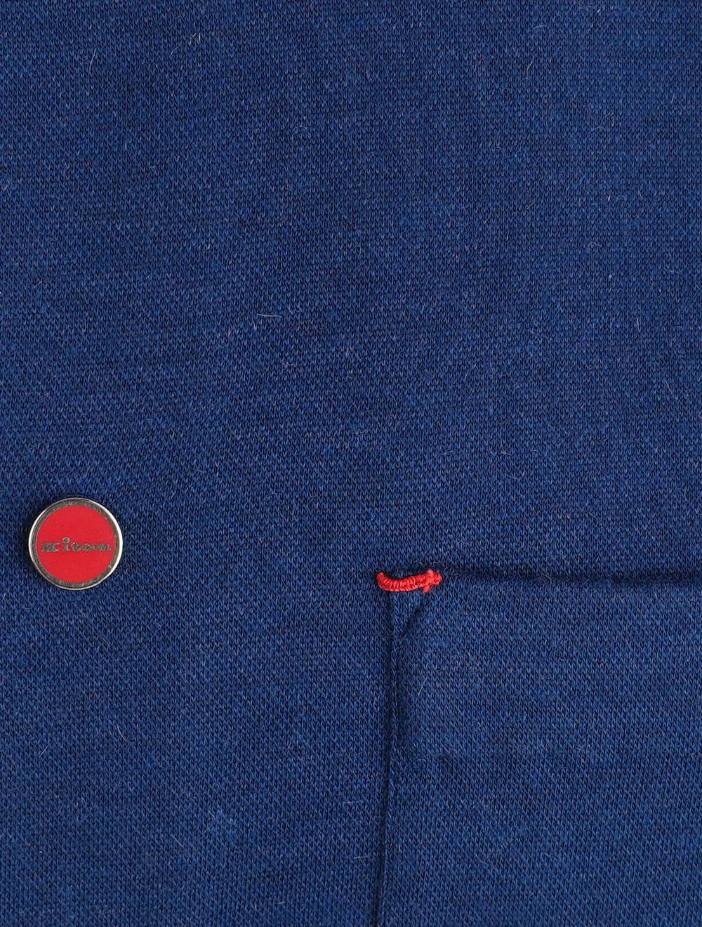 Camisa de cachemir de algodón azul Kiton