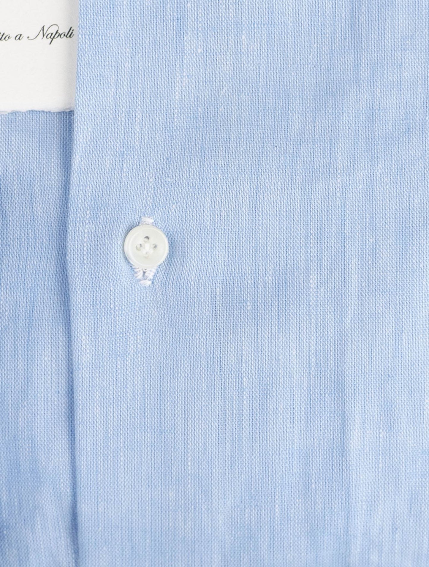 Luigi borrelli šviesiai mėlynas lininis marškiniai