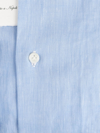 Luigi Borrelli ljusblå lin tröj