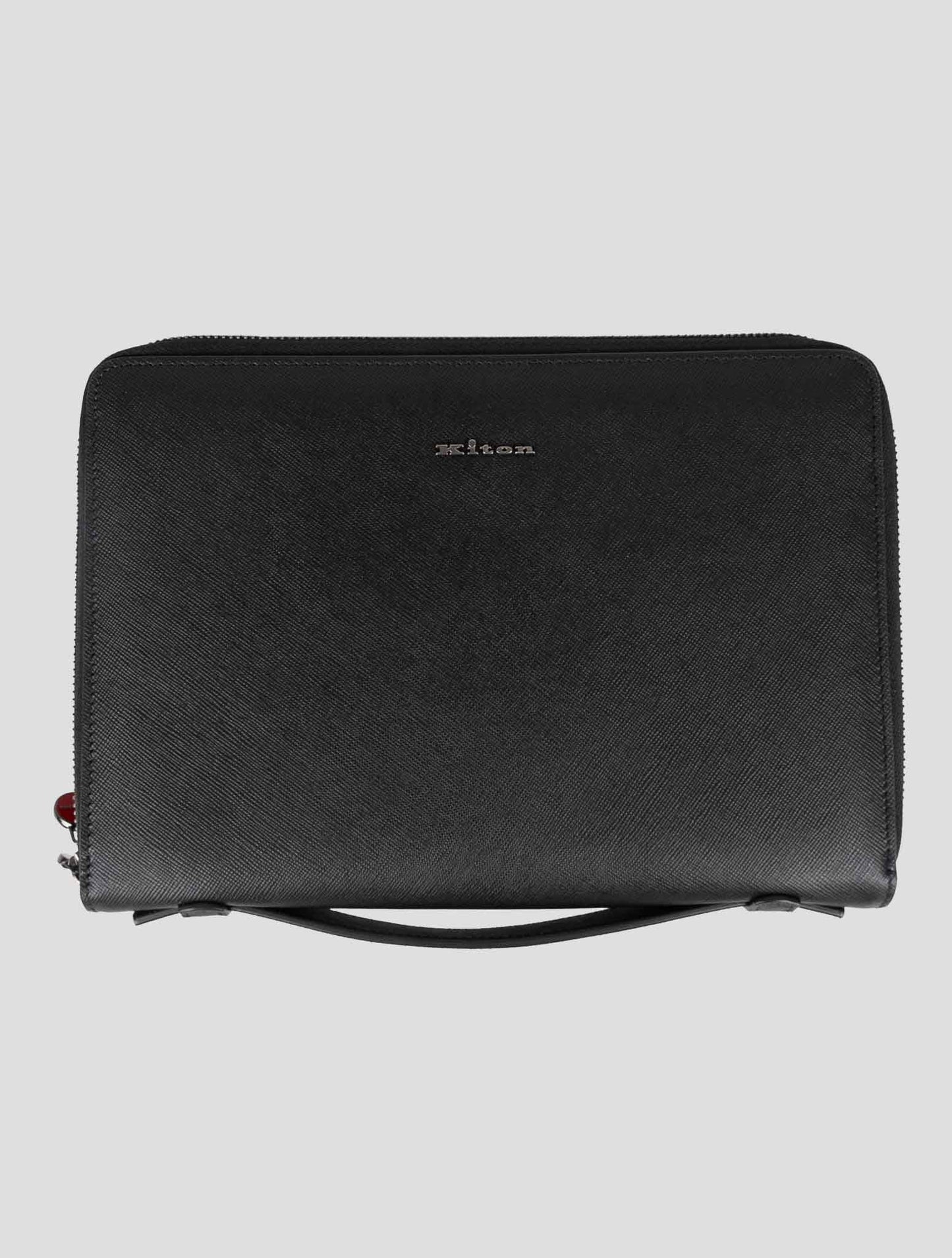 Kiton Black Leather Document Holder