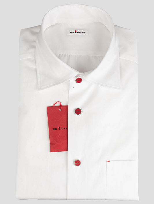 Kiton White Cotton Shirt