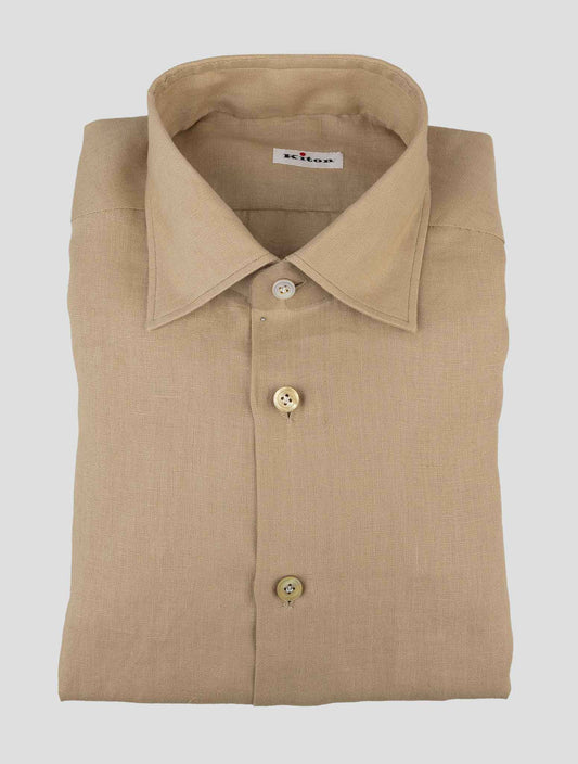 Kiton Beige Linen Shirt