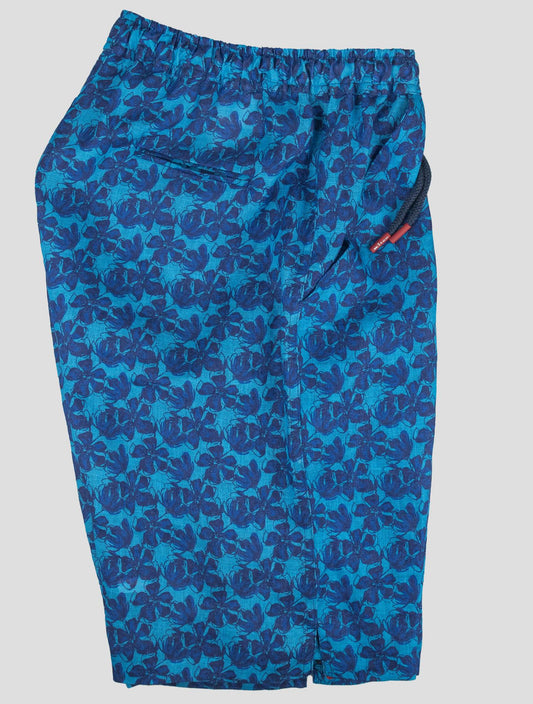 Pantalones cortos de lino azules de Kiton