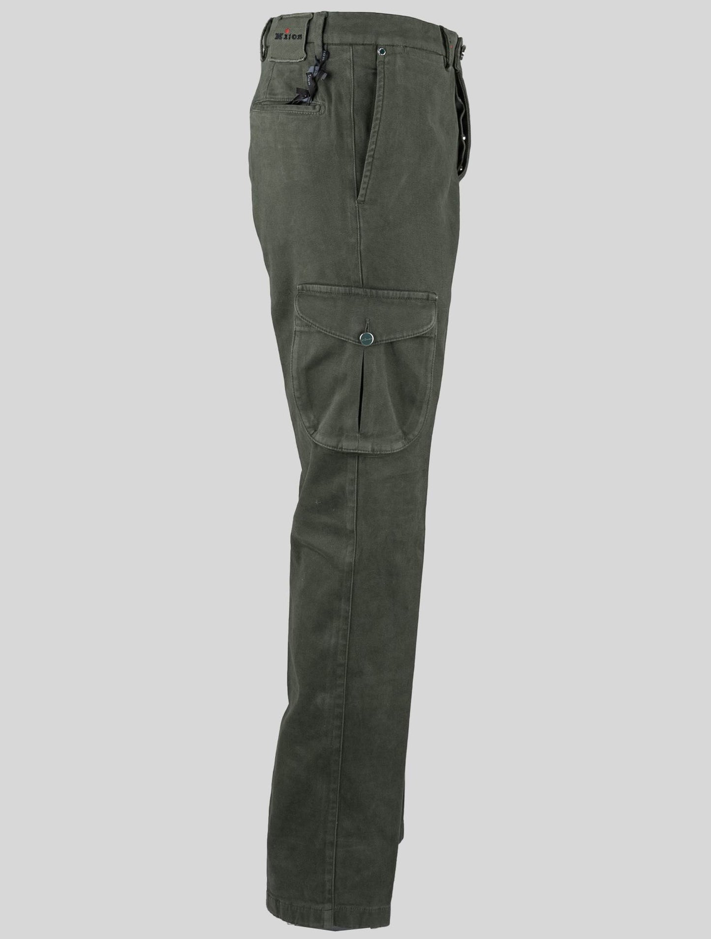 Pantalones cargo Ea de algodón verde de Kiton