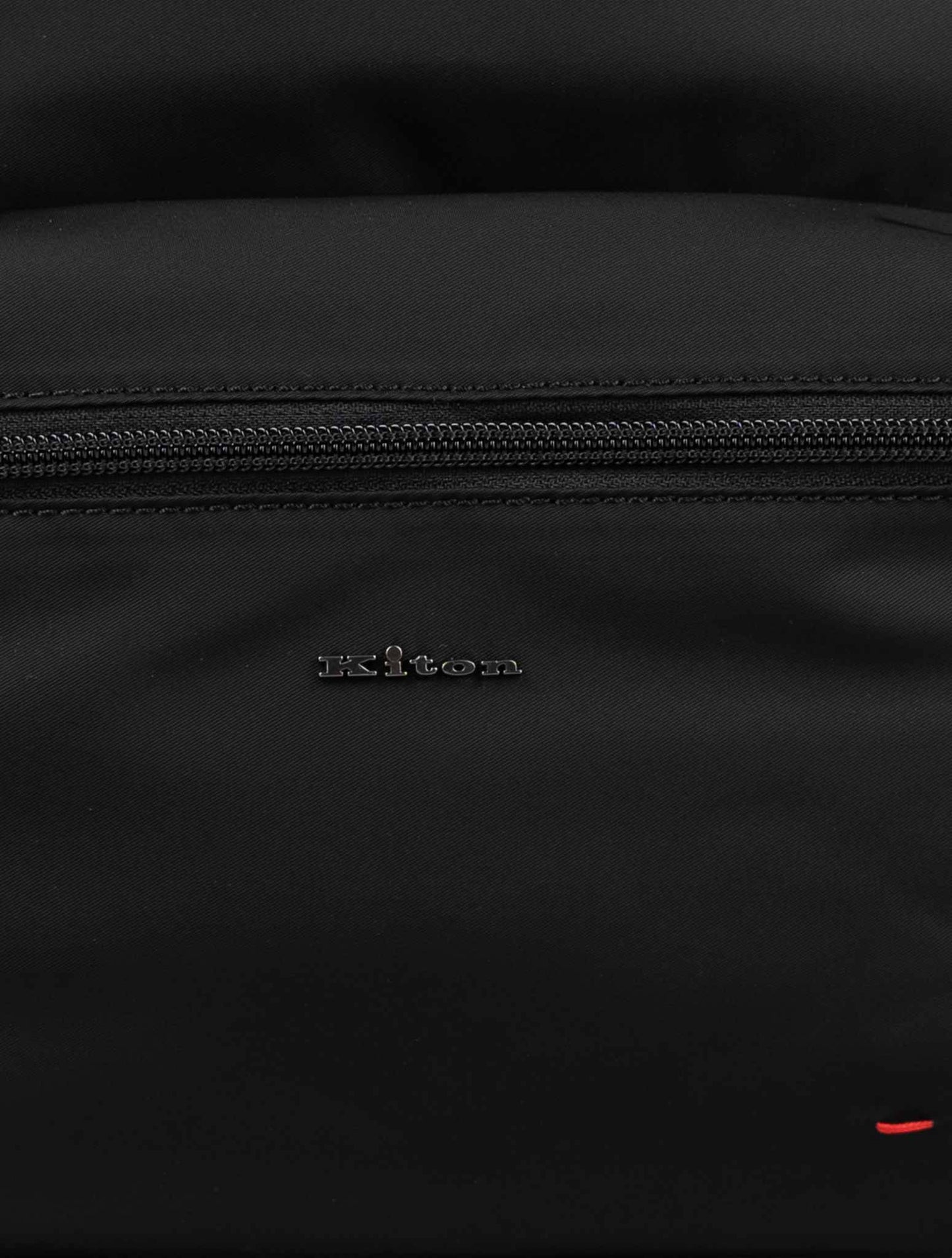 Kiton Black Pa Pc Leather Backpack