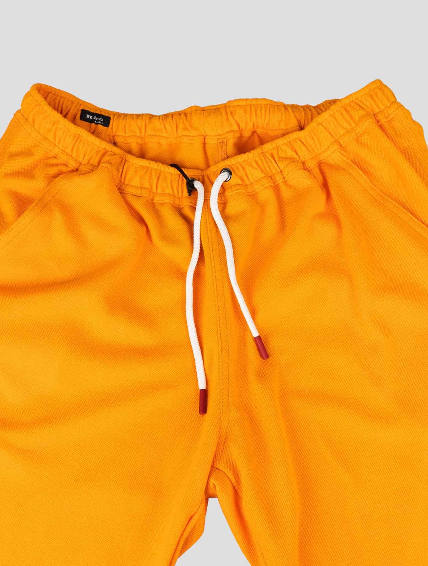 Kiton Orange Cotton Tracksuit Short Pants