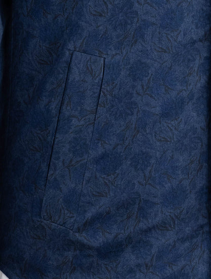 Kiton blå bomullskjorte Mariano