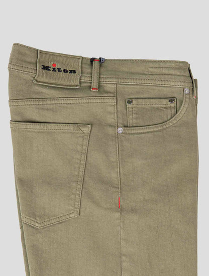 Kiton Green Cotton Ea Jeans