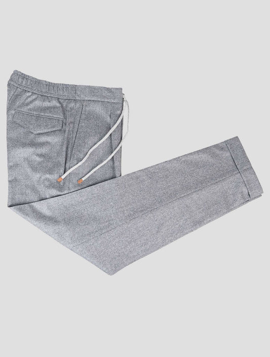 Barba Napoli Gray Virgin Wool Pant