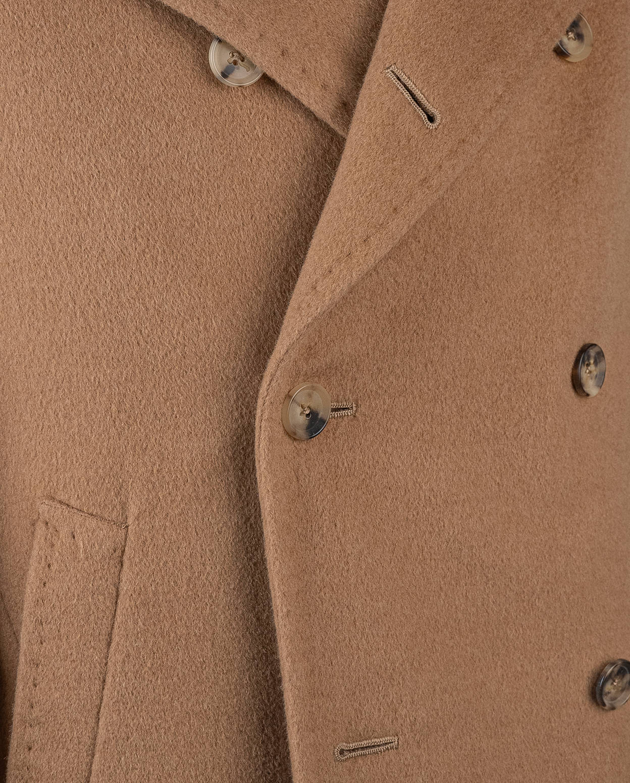 Manteau en cachemire marron Isaia