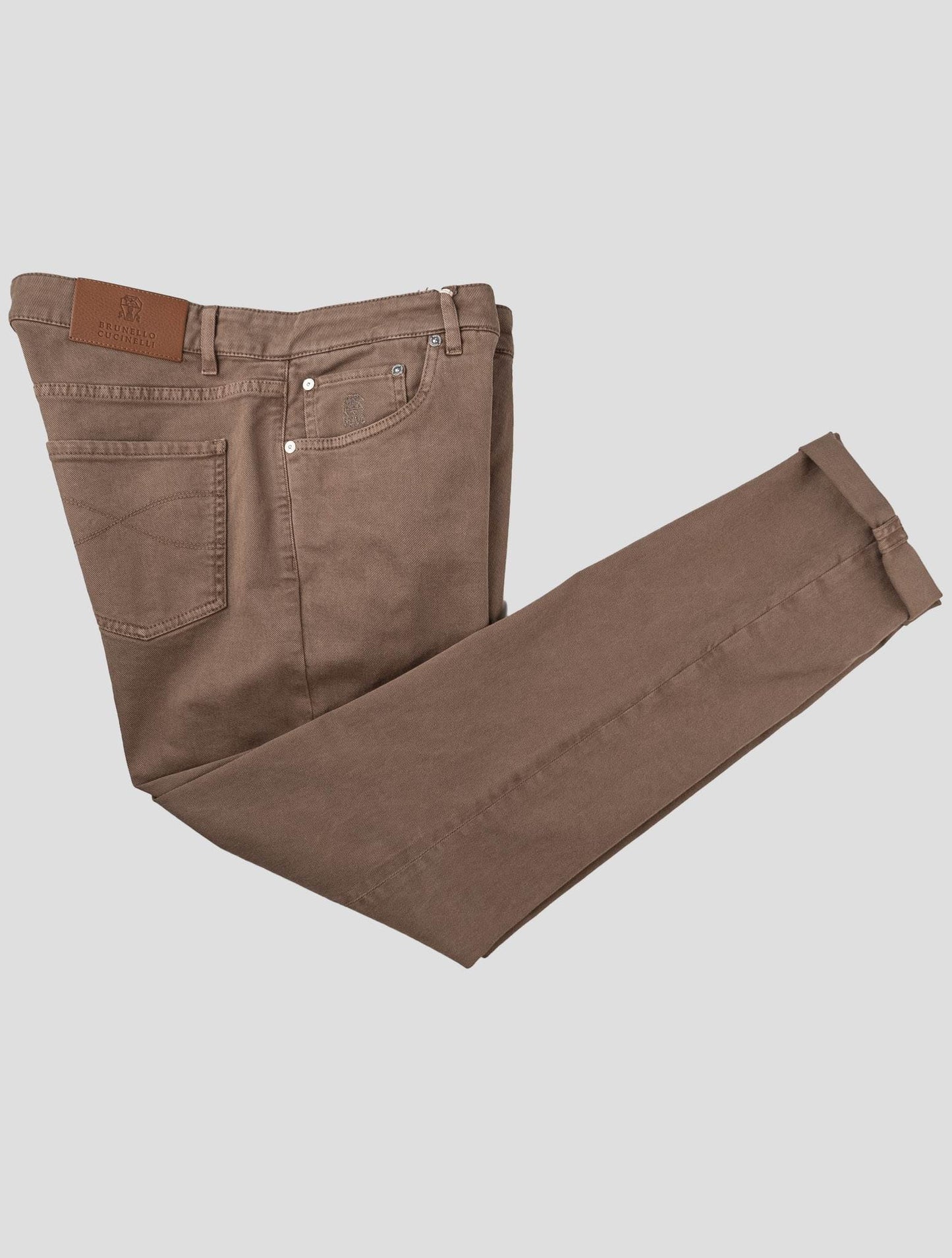 Brunello cucinelli brown cotton ea jeans