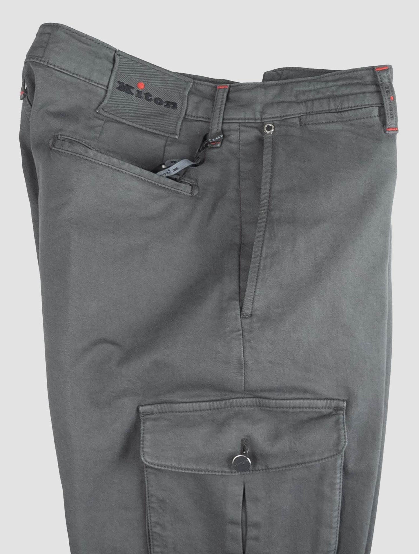 Pantalones cargo Ea de algodón gris de Kiton