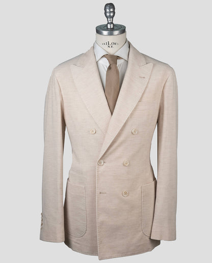 Brunello Cucinelli Beige Cotton Cashmere Blazer