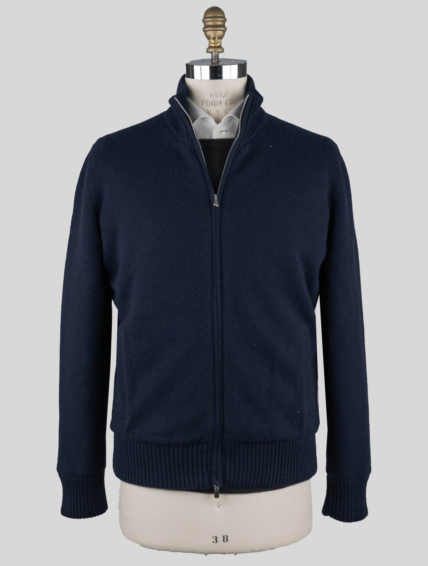 Gran Sasso plavi kašmirski kaput od umjetnog krzna pl džempera