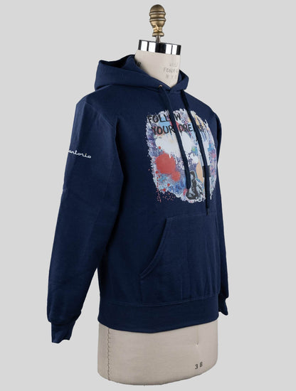 Sartorio Napoli Blue Cotton Sweater Special Edition