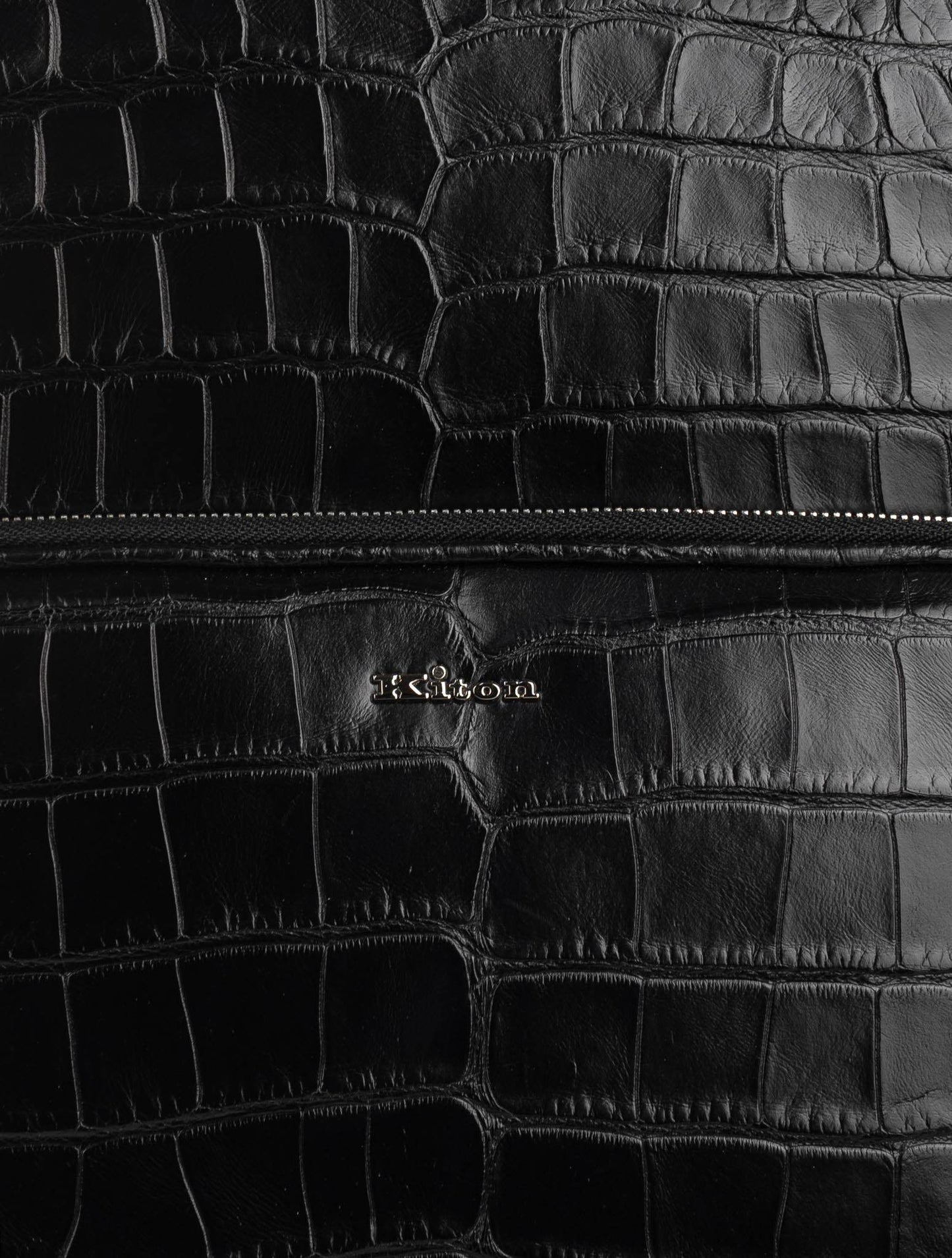 Kiton crni kožni krokodilski ruksak