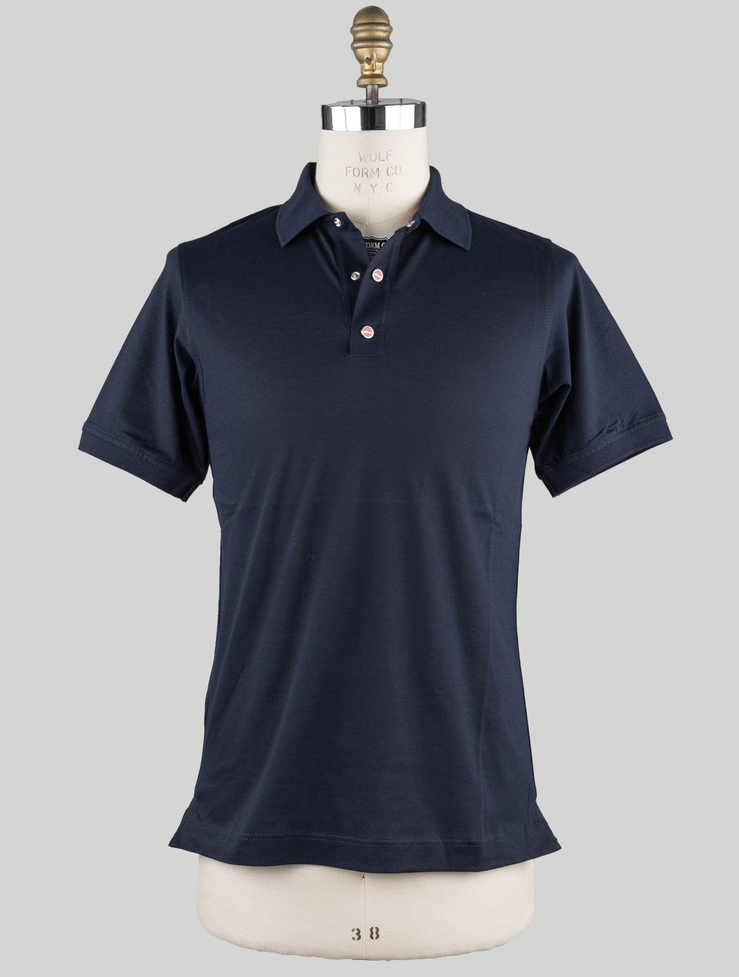 Kiton Blue Navy Cotton Polo