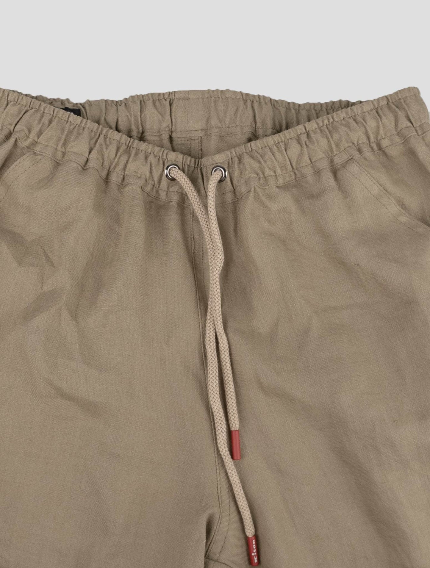 Kiton Green Linen Short Pants