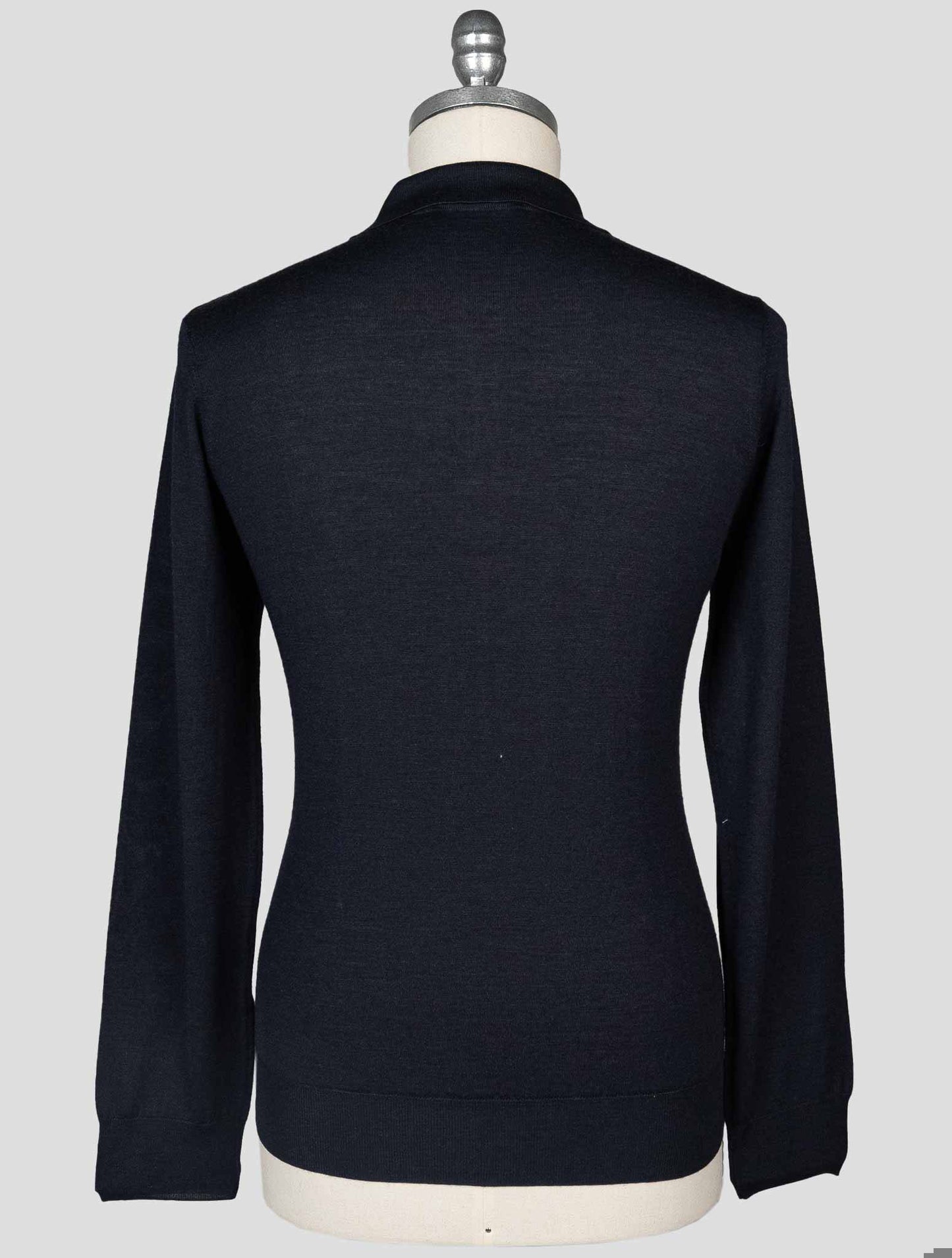 Zilli Blue Navy Violet Wool Silk Cashmere Sweater Polo