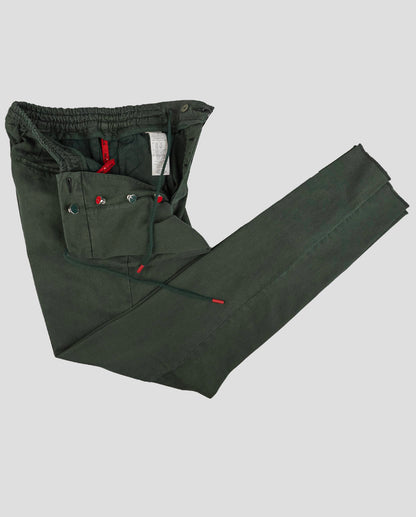 Pantalones de algodón verde Lyocell Ea de Kiton